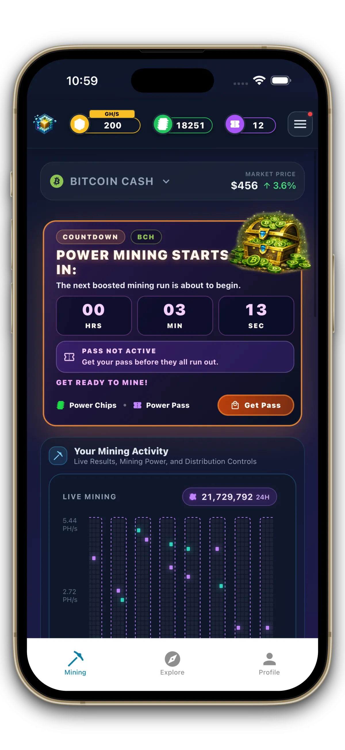 LuqEE app power mining boosts