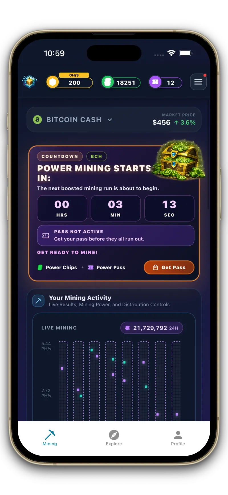 LuqEE app power mining boosts